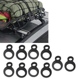 10PCS O Type Anchor Hooks Black Stainless Steel Tie Down Strapping Rings for Trailer Bike Truck - Extra Image