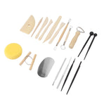 Clay Tools Kit Sculpting Tools Wooden Material Shaping Building Modeling Carving Accessories for Pottery Arts Craft