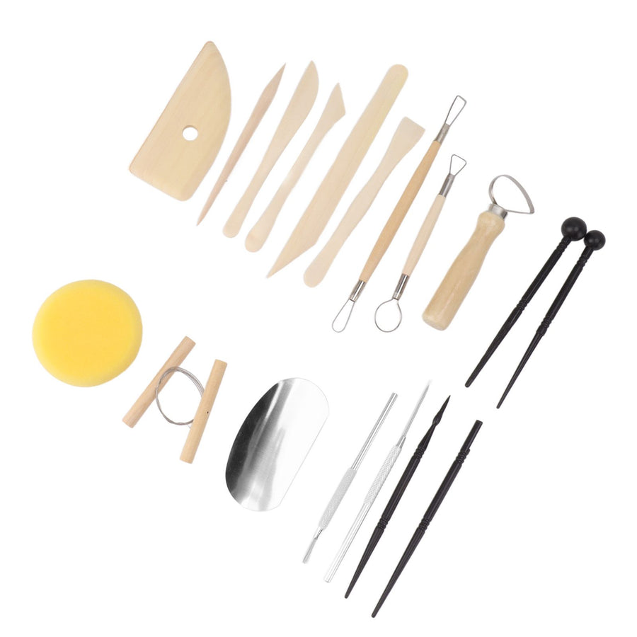 Clay Tools Kit Sculpting Tools Wooden Material Shaping Building Modeling Carving Accessories for Pottery Arts Craft