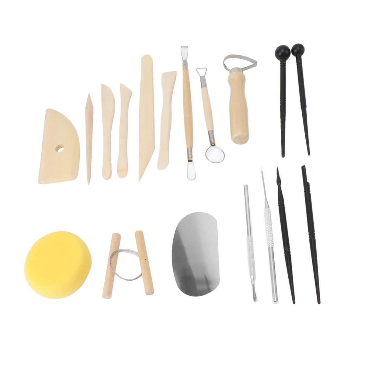 Clay Tools Kit Sculpting Tools Wooden Material Shaping Building Modeling Carving Accessories for Pottery Arts Craft