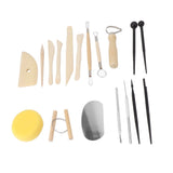 Clay Tools Kit Sculpting Tools Wooden Material Shaping Building Modeling Carving Accessories for Pottery Arts Craft