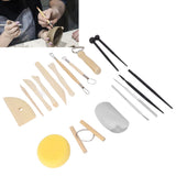 Clay Tools Kit Sculpting Tools Wooden Material Shaping Building Modeling Carving Accessories for Pottery Arts Craft