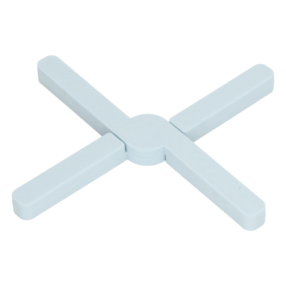 Silicone Trivet Thickened Foldable Heat Resistant Anti Slip Space Saving Collapsible Trivet for Home Kitchen Cooking Blue