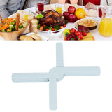Silicone Trivet Thickened Foldable Heat Resistant Anti Slip Space Saving Collapsible Trivet for Home Kitchen Cooking Blue