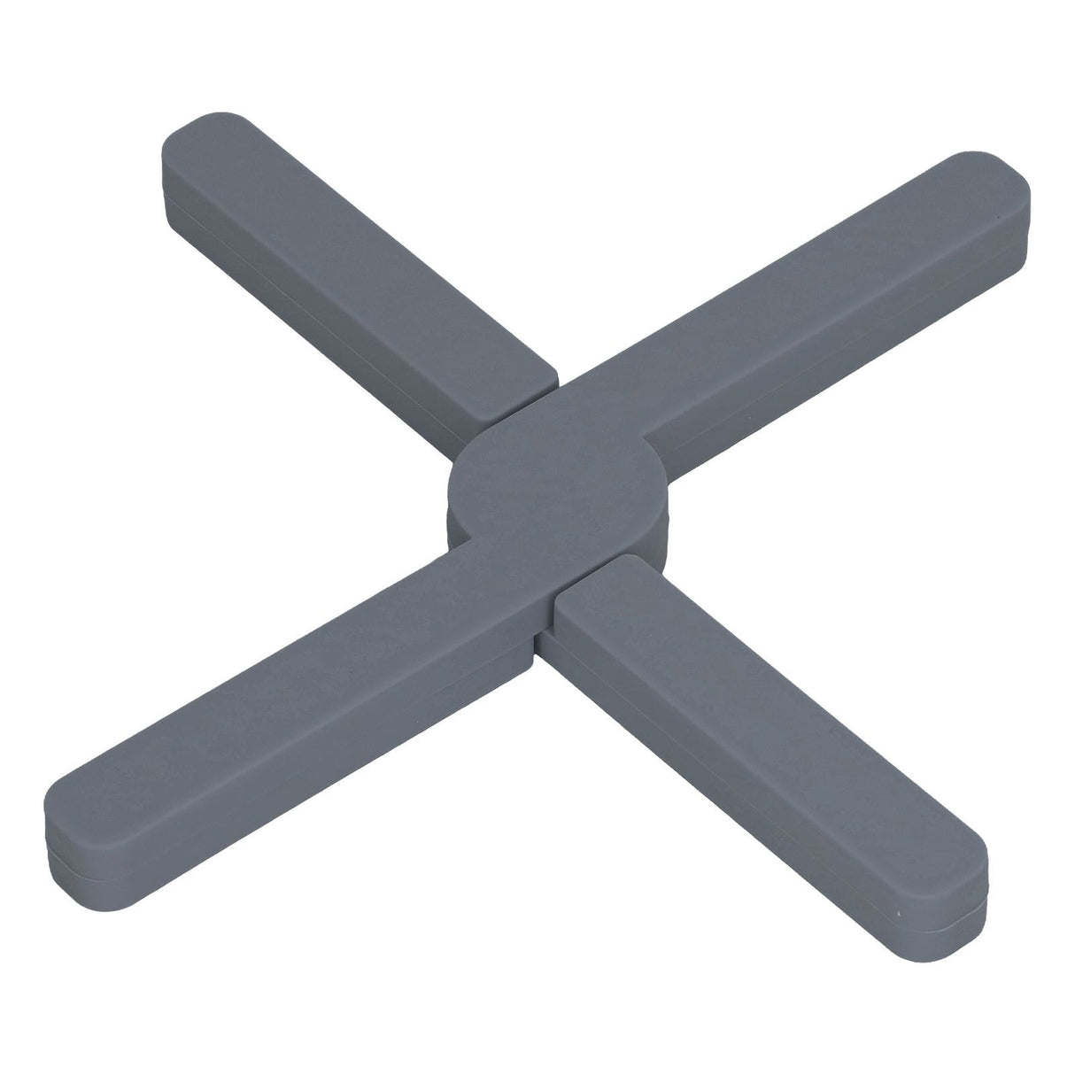 Silicone Trivet Thickened Foldable Heat Resistant Anti Slip Space Saving Collapsible Trivet for Home Kitchen Cooking Dark Gray