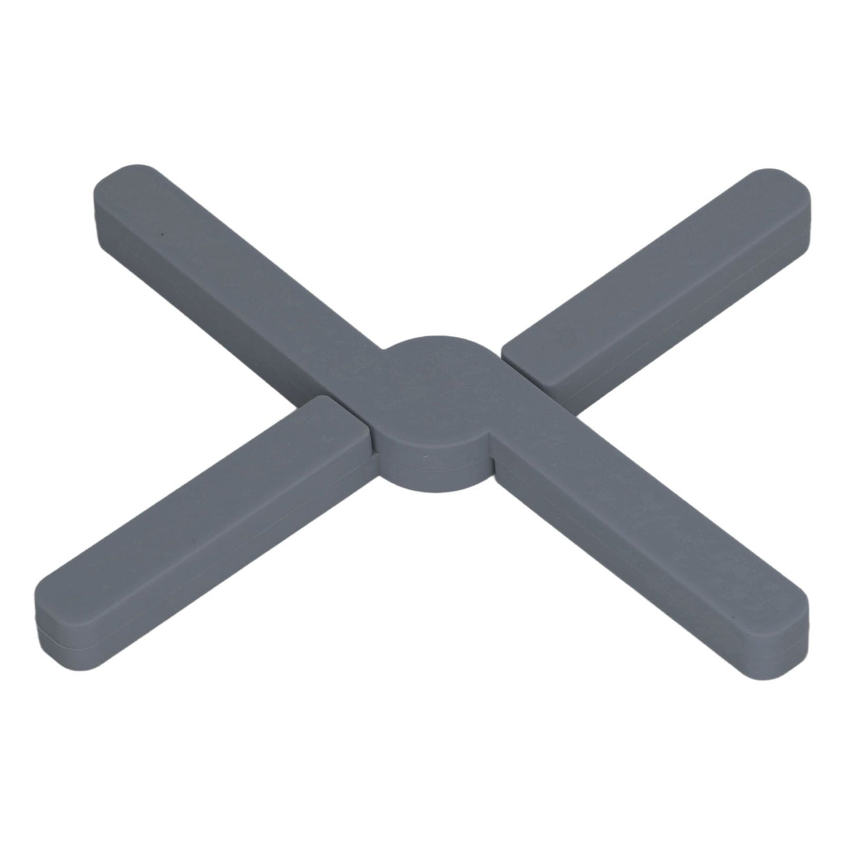 Silicone Trivet Thickened Foldable Heat Resistant Anti Slip Space Saving Collapsible Trivet for Home Kitchen Cooking Dark Gray