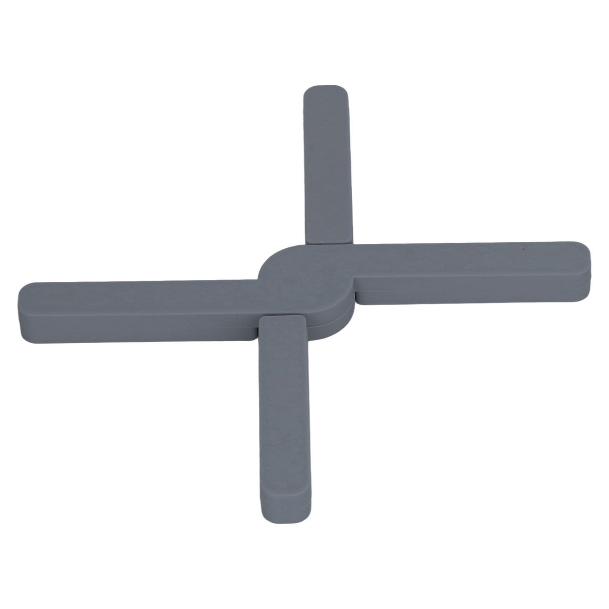 Silicone Trivet Thickened Foldable Heat Resistant Anti Slip Space Saving Collapsible Trivet for Home Kitchen Cooking Dark Gray