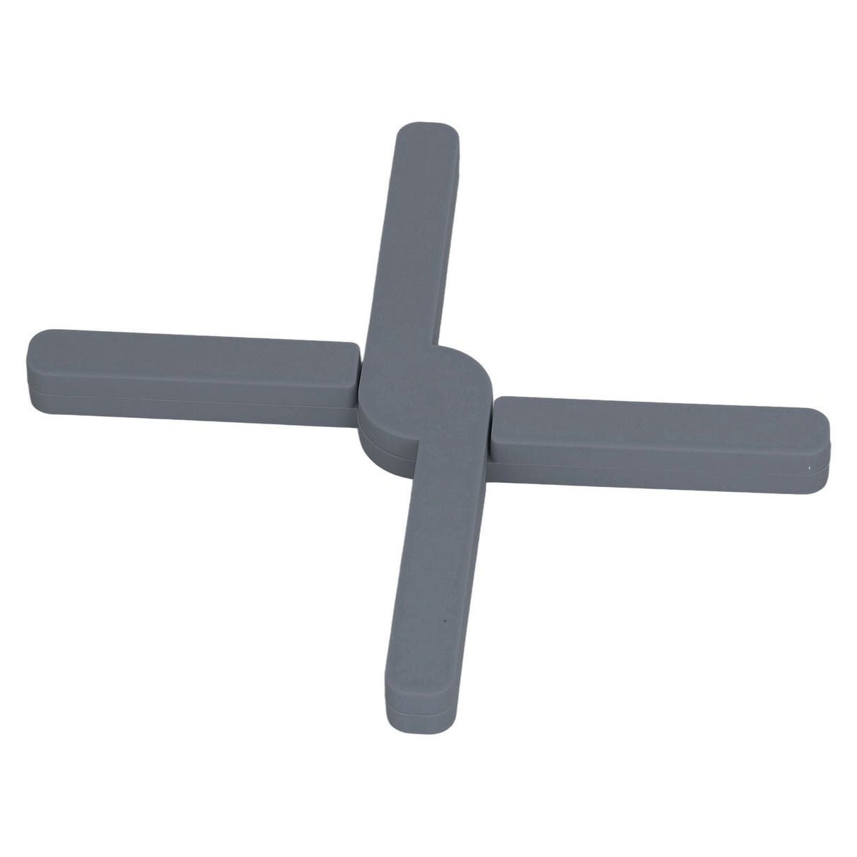 Silicone Trivet Thickened Foldable Heat Resistant Anti Slip Space Saving Collapsible Trivet for Home Kitchen Cooking Dark Gray