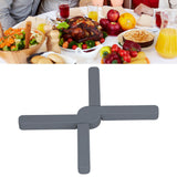 Silicone Trivet Thickened Foldable Heat Resistant Anti Slip Space Saving Collapsible Trivet for Home Kitchen Cooking Dark Gray - Extra Image