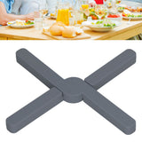 Silicone Trivet Thickened Foldable Heat Resistant Anti Slip Space Saving Collapsible Trivet for Home Kitchen Cooking Dark Gray
