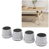 4Pcs Height Adjustable Furniture Riser Wear Resistant Non Slip Furniture Pads for Coffee Machine Sofa Grey