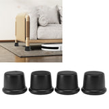 4Pcs Height Adjustable Furniture Riser Wear Resistant Non Slip Furniture Pads for Coffee Machine Sofa Black - Extra Image