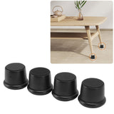 4Pcs Height Adjustable Furniture Riser Wear Resistant Non Slip Furniture Pads for Coffee Machine Sofa Black - Extra Image