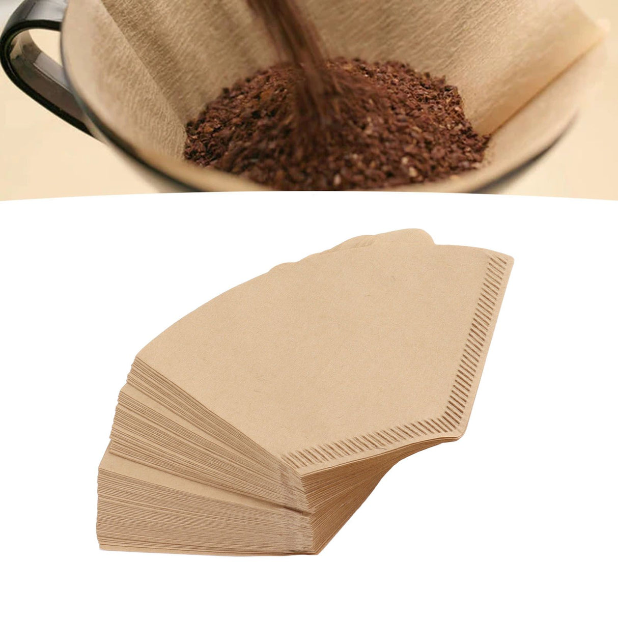 100 Count Cone Coffee Filters 1 to 2 Cups Coffee Paper Filters for Pour Over and Drip Coffee Maker