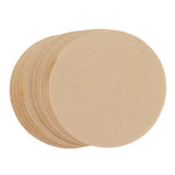 100Pcs 64mm Round Coffee Filter Unbleached Natural Coffee Filter Paper for 1 to 2 People Measure - Front View