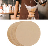 100Pcs 64mm Round Coffee Filter Unbleached Natural Coffee Filter Paper for 1 to 2 People Measure