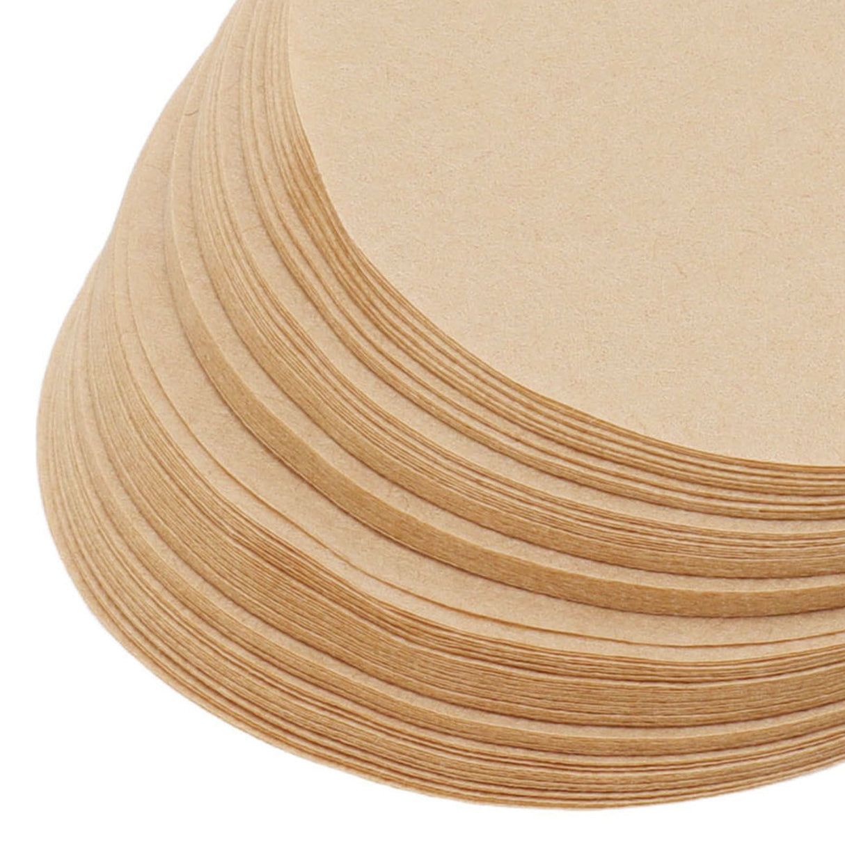 100Pcs 64mm Round Coffee Filter Unbleached Natural Coffee Filter Paper for 1 to 2 People Measure