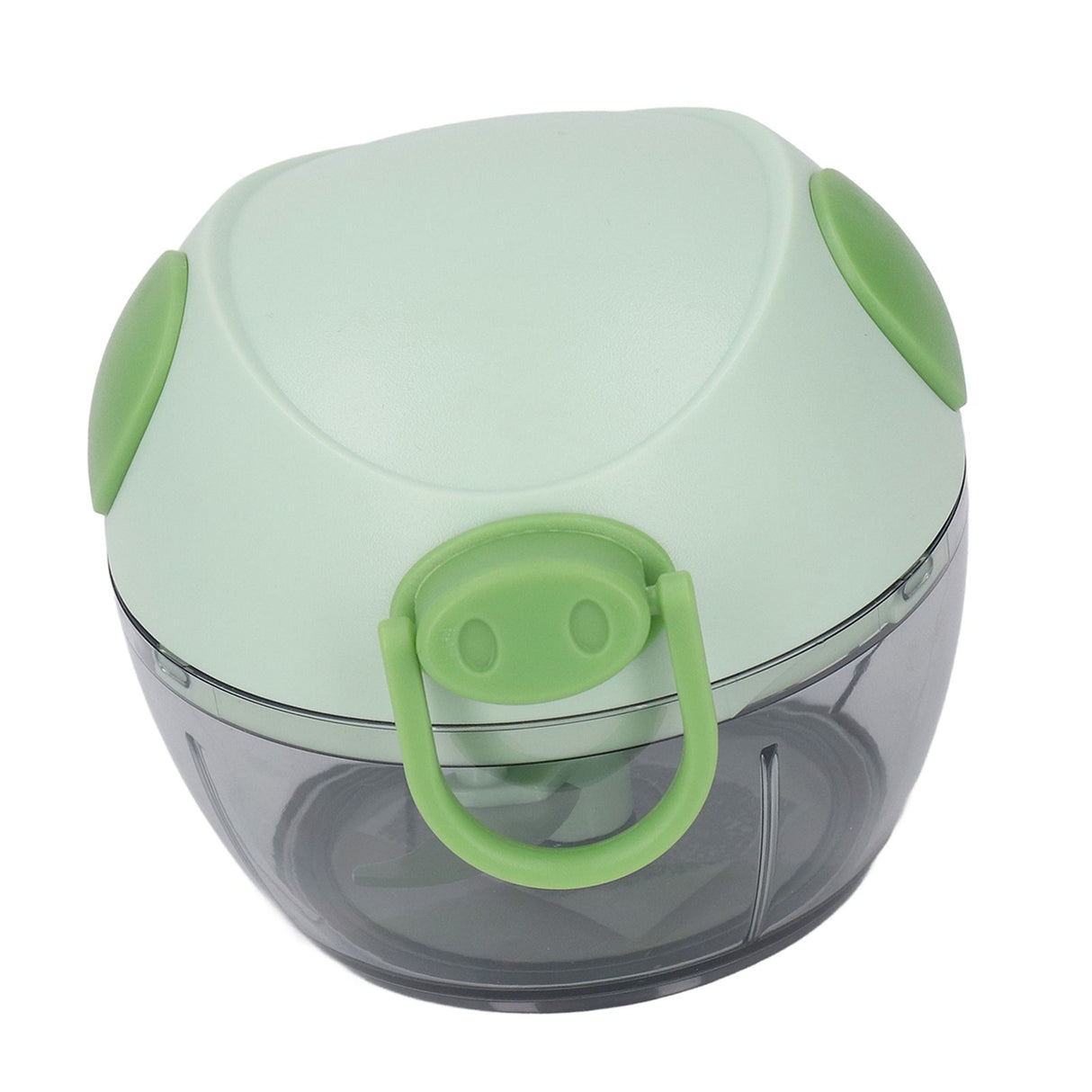 Manual Garlic Chopper Multifunctional Mini Hand Pull String Garlic Mincer Food Processor for Home Green