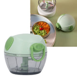 Manual Garlic Chopper Multifunctional Mini Hand Pull String Garlic Mincer Food Processor for Home Green