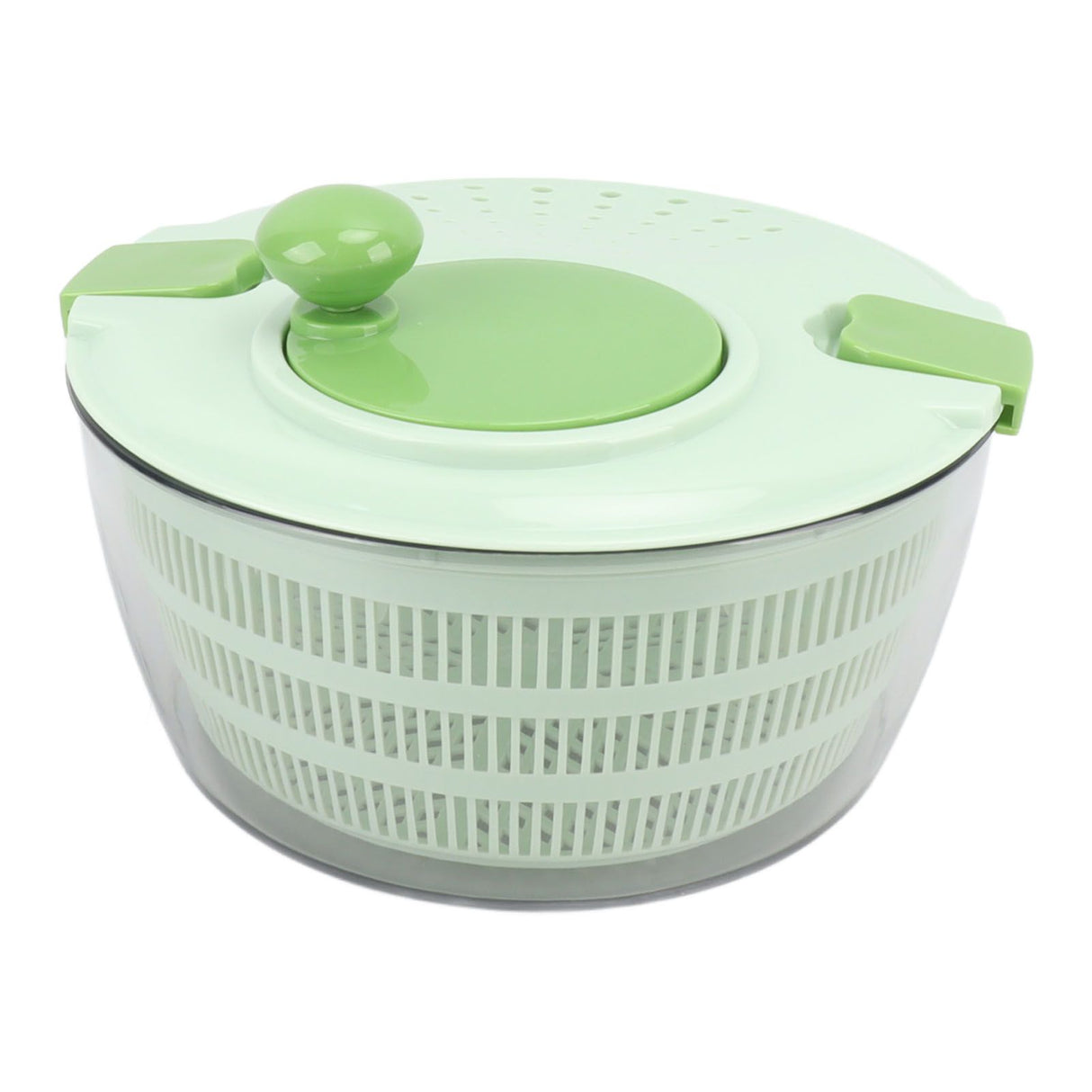 Salad Spinner Plastic Time Saving Fast Mixing Washable Rotatable Veggie Washer for Kitchen Green