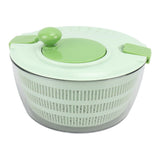 Salad Spinner Plastic Time Saving Fast Mixing Washable Rotatable Veggie Washer for Kitchen Green
