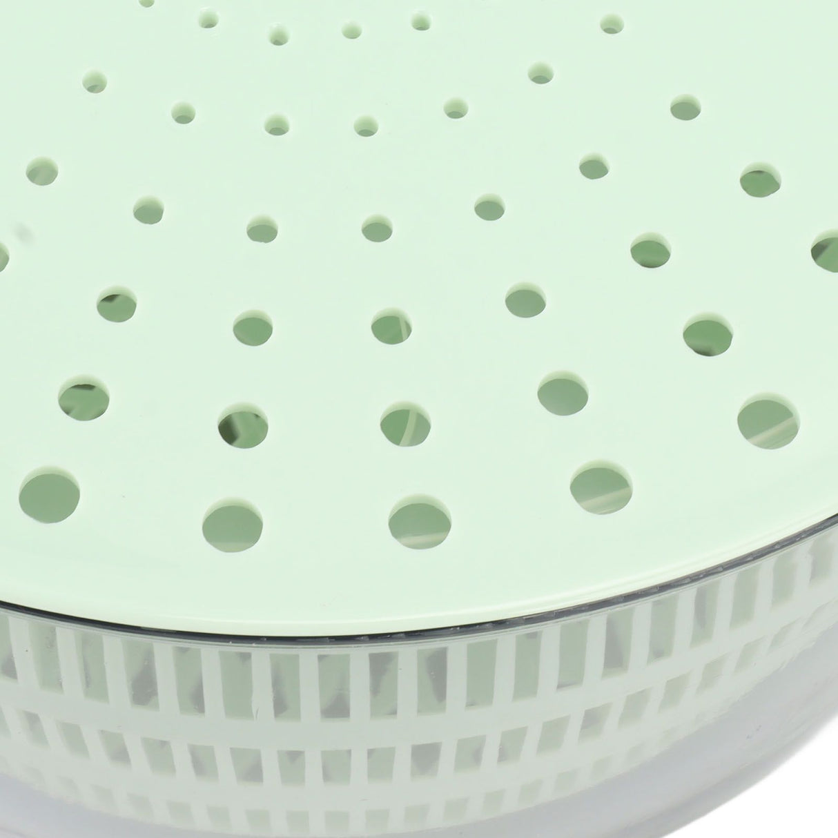 Salad Spinner Plastic Time Saving Fast Mixing Washable Rotatable Veggie Washer for Kitchen Green