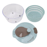 Salad Spinner Plastic Time Saving Fast Mixing Washable Rotatable Veggie Washer for Kitchen Blue