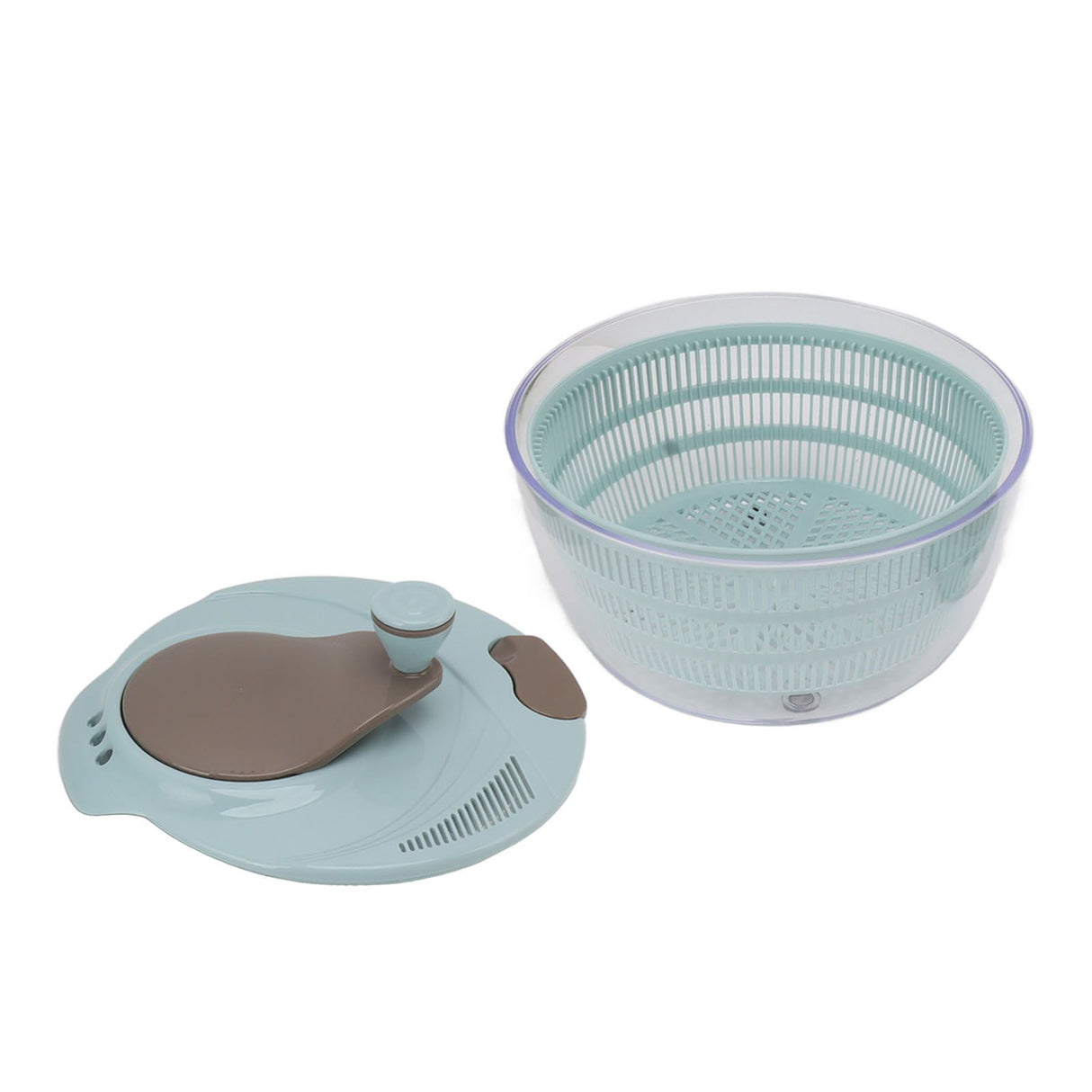 Salad Spinner Plastic Time Saving Fast Mixing Washable Rotatable Veggie Washer for Kitchen Blue