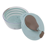 Salad Spinner Plastic Time Saving Fast Mixing Washable Rotatable Veggie Washer for Kitchen Blue