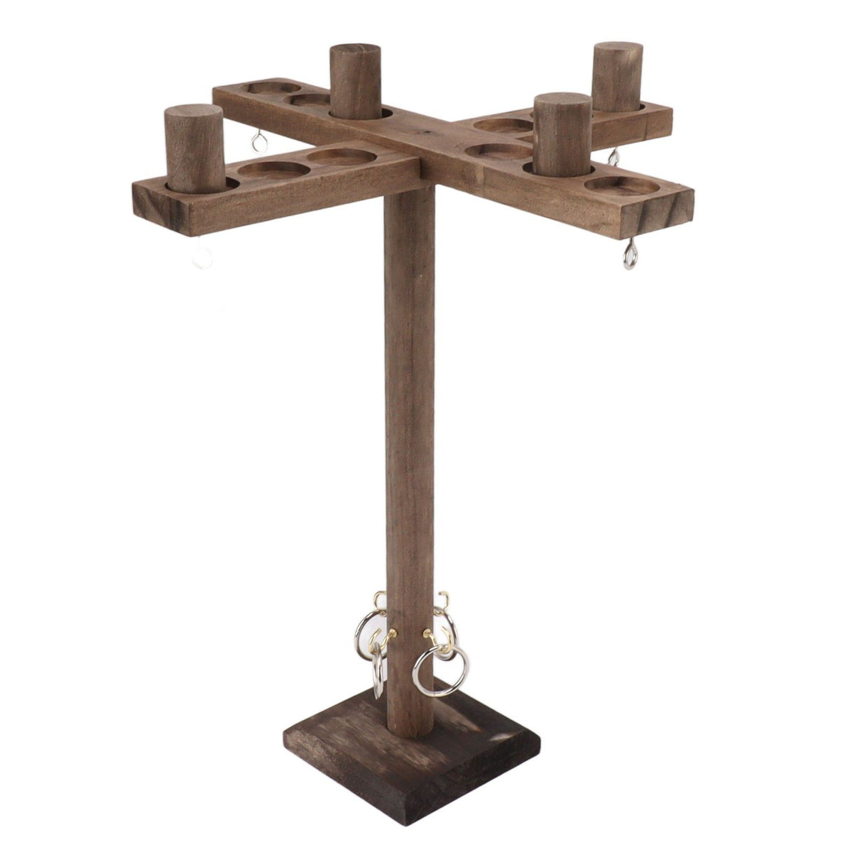 Hook and Ring Game for Four Players Wooden Hooks Fast Paced Interactive Game for Party Bar