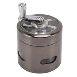 Manual Spice Grinder Zinc Alloy Portable Herb Mill Powder Grinding Machine for Household Use - Side View