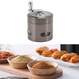 Manual Spice Grinder Zinc Alloy Portable Herb Mill Powder Grinding Machine for Household Use