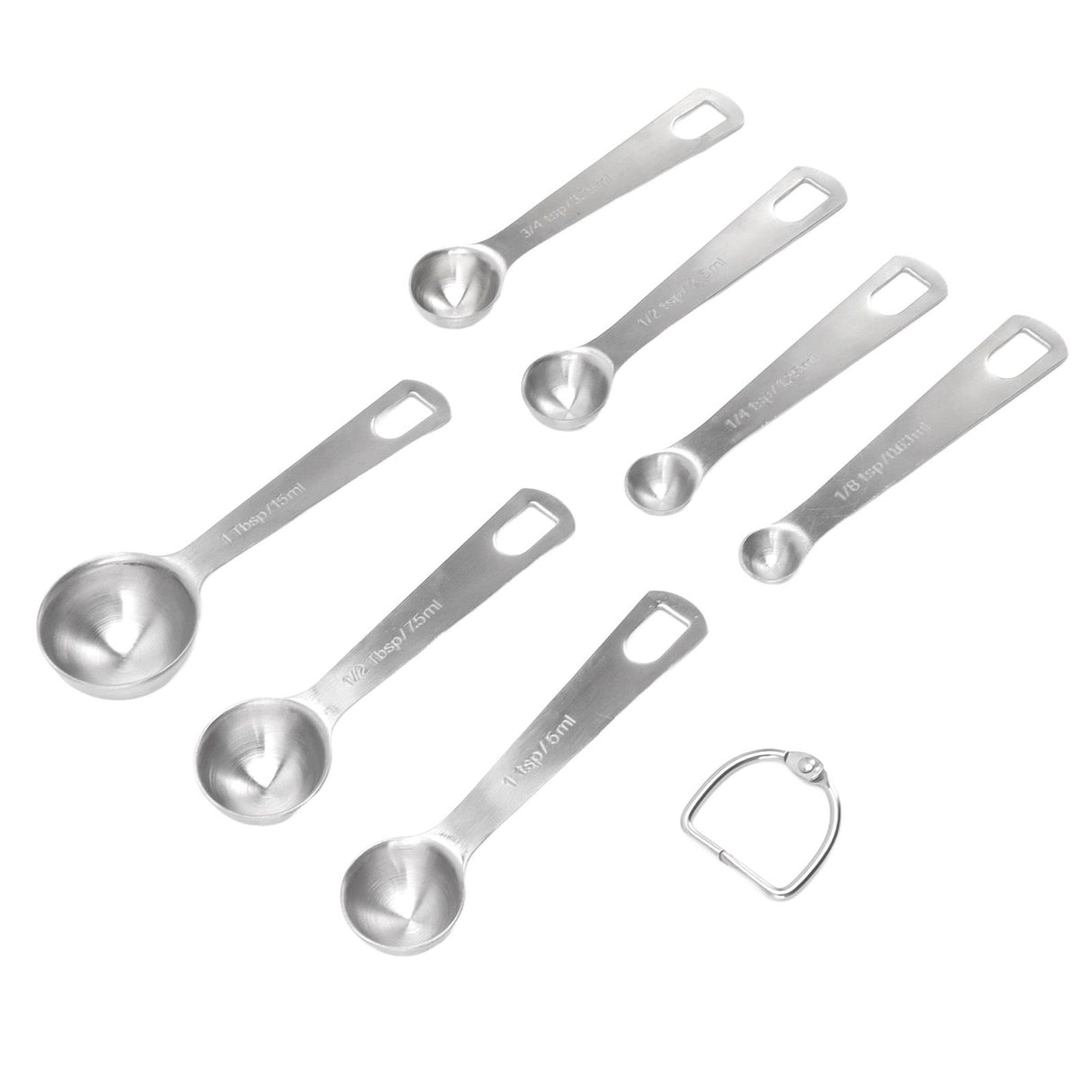 7 PCS Stainless Steel Measuring Spoons Set Small Measuring Teaspoons Baking Tool for Dry Or Liquid