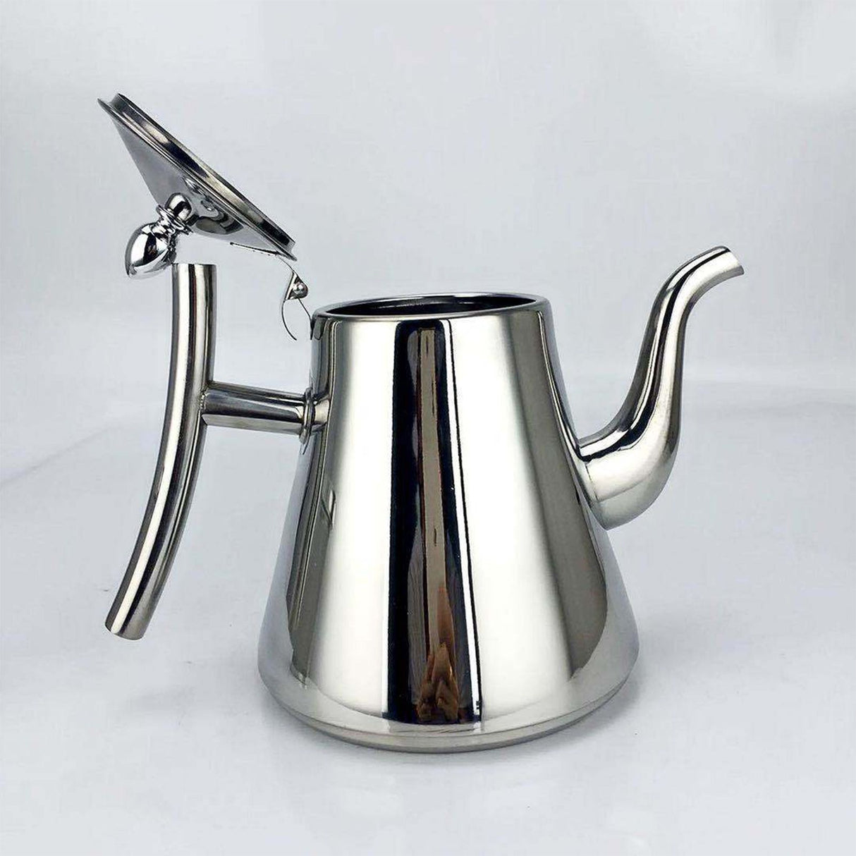 1.2L Stainless Steel Teapot with Filter Screen Thickened Coffee Pot Hotel Restaurant Cold Kettle