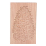 Wooden Cookie Mould Beechwood Reusable Washable Biscuit Press Stamp Mold for Kitchen Baking Pine Cone