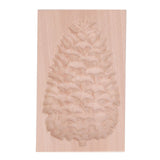 Wooden Cookie Mould Beechwood Reusable Washable Biscuit Press Stamp Mold for Kitchen Baking Pine Cone - 45-Degree Angle