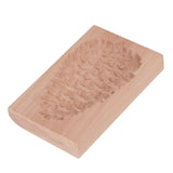 Wooden Cookie Mould Beechwood Reusable Washable Biscuit Press Stamp Mold for Kitchen Baking Pine Cone - Low Angle
