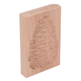 Wooden Cookie Mould Beechwood Reusable Washable Biscuit Press Stamp Mold for Kitchen Baking Pine Cone