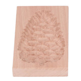 Wooden Cookie Mould Beechwood Reusable Washable Biscuit Press Stamp Mold for Kitchen Baking Pine Cone - Extra Image