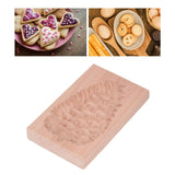 Wooden Cookie Mould Beechwood Reusable Washable Biscuit Press Stamp Mold for Kitchen Baking Pine Cone