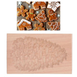 Wooden Cookie Mould Beechwood Reusable Washable Biscuit Press Stamp Mold for Kitchen Baking Pine Cone