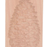 Wooden Cookie Mould Beechwood Reusable Washable Biscuit Press Stamp Mold for Kitchen Baking Pine Cone