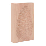 Wooden Cookie Mould Beechwood Reusable Washable Biscuit Press Stamp Mold for Kitchen Baking Pine Cone