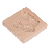 Wooden Cookie Mould Beechwood Reusable Washable Biscuit Press Stamp Mold for Kitchen Baking Rabbit