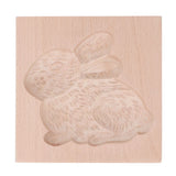 Wooden Cookie Mould Beechwood Reusable Washable Biscuit Press Stamp Mold for Kitchen Baking Rabbit - Extra Image