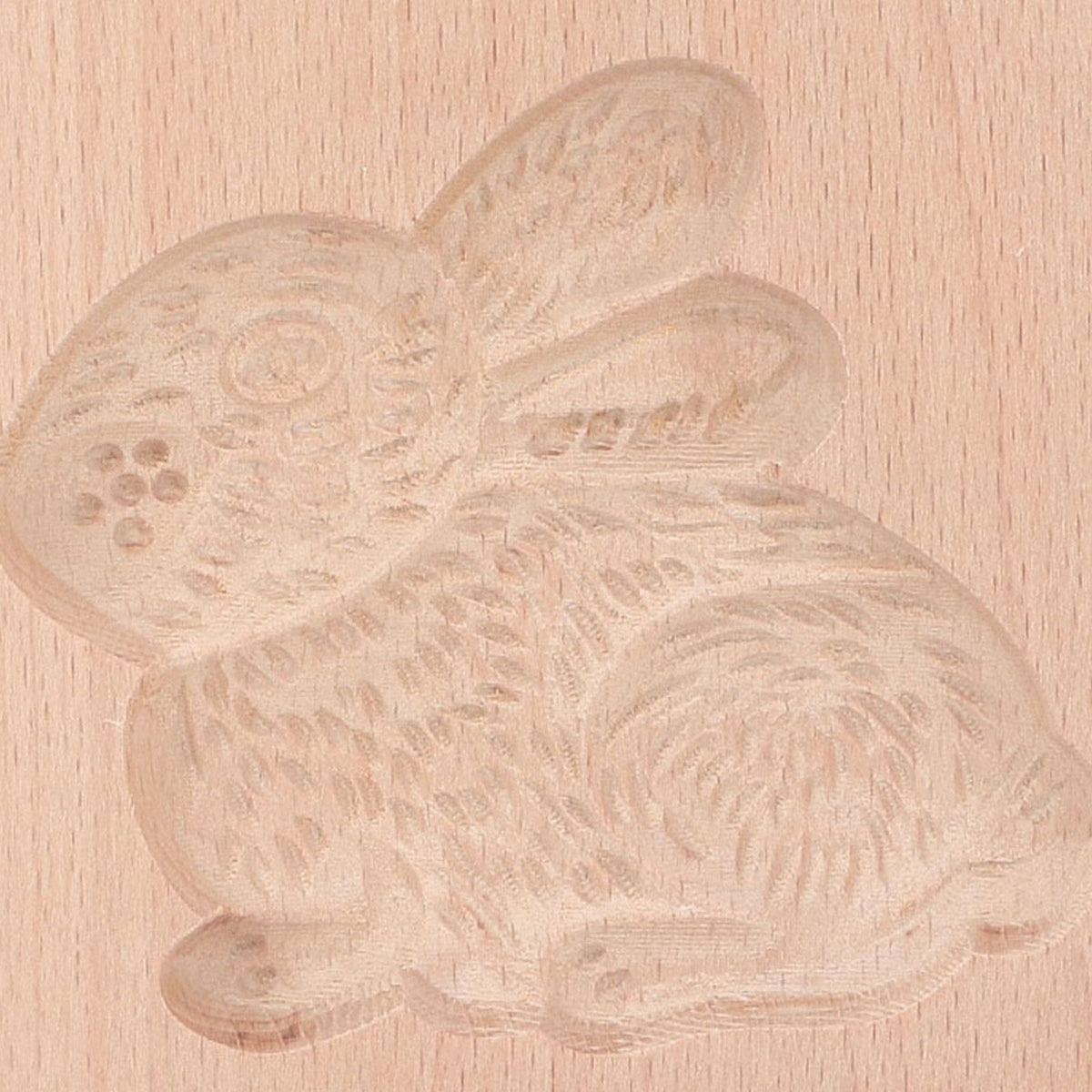 Wooden Cookie Mould Beechwood Reusable Washable Biscuit Press Stamp Mold for Kitchen Baking Rabbit
