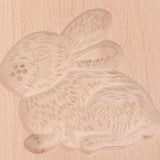 Wooden Cookie Mould Beechwood Reusable Washable Biscuit Press Stamp Mold for Kitchen Baking Rabbit