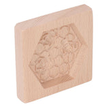 Wooden Cookie Mould Beechwood Reusable Washable Biscuit Press Stamp Mold for Kitchen Baking Bee - Side View