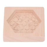 Wooden Cookie Mould Beechwood Reusable Washable Biscuit Press Stamp Mold for Kitchen Baking Bee