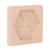 Wooden Cookie Mould Beechwood Reusable Washable Biscuit Press Stamp Mold for Kitchen Baking Bee - Low Angle
